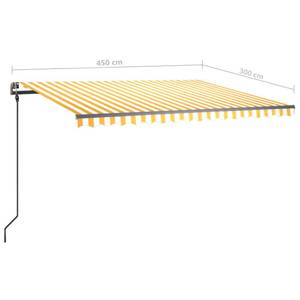 Markise 3006677-2 Weiß - Gelb - 300 x 450 cm