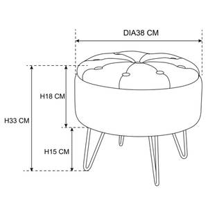 Pouf CARO Dunkelgrün