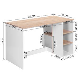 Schreibtisch BRENTON E2 Braun - Holzwerkstoff - 60 x 75 x 120 cm