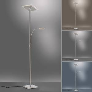 LED Stehleuchte Fernbedienung Eckig Silber - Metall - 58 x 193 x 58 cm