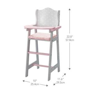 Puppenstuhl TD-0098AG Pink - Massivholz - 26 x 58 x 30 cm