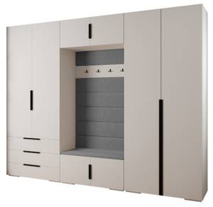 Garderobe Inova 1 Z14 Schwarz - Grau - Weiß - Schwarz