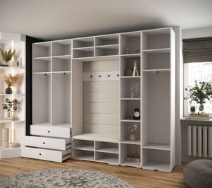 Garderobe Inova 2 Z11 Schwarz - Braun - Weiß - Schwarz