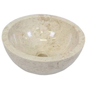 Marmor Waschbecken Felia Beige - Naturfaser - 35 x 15 x 15 cm