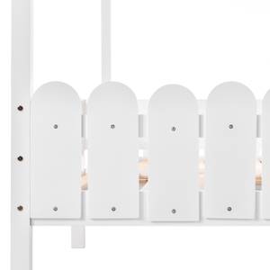 Kinderbett Hausbett Thalassa Ⅳ Braun - Weiß - Holzwerkstoff - Metall - Massivholz - Holzart/Dekor - 189 x 158 x 208 cm