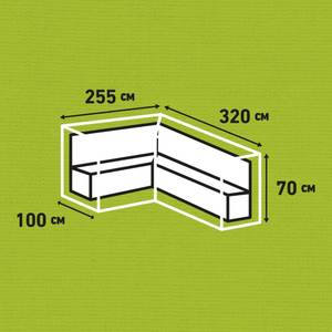 Gartenmöbel-Abdeckung Grau - Polyrattan - 255 x 70 x 320 cm