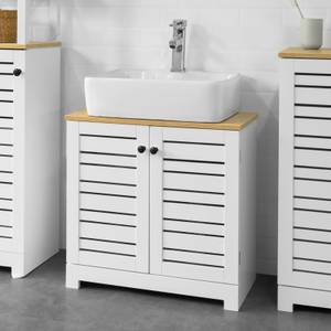 Meuble sous Vasque BZR40-W Blanc - Bois manufacturé - 60 x 59 x 30 cm