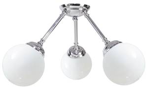 Deckenlampe SATURNO Grau - Silber - Weiß - Metall - 30 x 16 x 30 cm