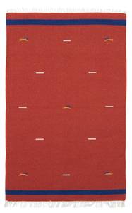 Kelim Modern - 180x120cm Rot - Naturfaser - 120 x 1 x 180 cm