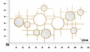 Wanddekoration Gold - Metall - 117 x 61 x 5 cm