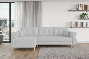 Ecksofa HERMES-L Grau - Hellgrau