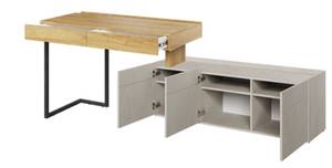 Schreibtischkombination TEEN FLEX Braun - Holzwerkstoff - 260 x 95 x 61 cm