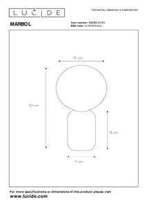 Dekorative Tischleuchte MARBOL Weiß