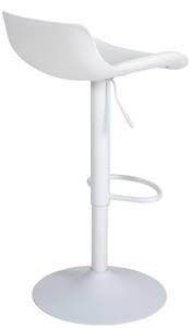 Tabouret de bar Aveiro Blanc - Cuir synthétique - 43 x 69 x 44 cm