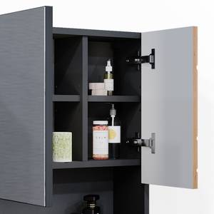 Armoire de toilette Irma 36704 Anthracite - Imitation chêne truffier de sonoma