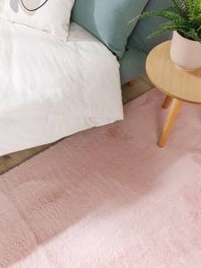 Tapis à poils longs Furry 2 Rose clair - 70 x 200 cm