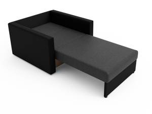 Sofa HEVI Schwarz - Steingrau - Breite: 98 cm