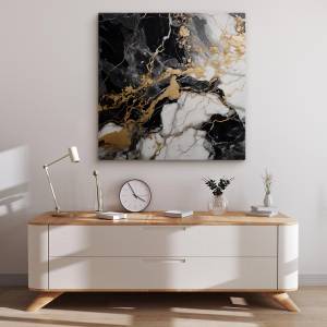 Tableau Abstraction De Marbre Glamour 90 x 90 x 90 cm