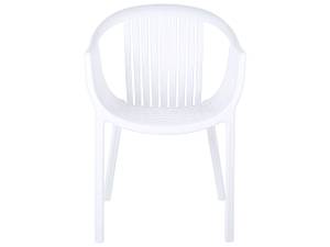 Chaise de salle à manger NAPOLI Blanc - Matière plastique - 55 x 71 x 56 cm