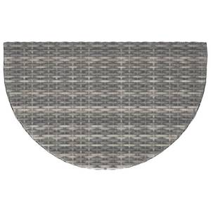 Gartentisch Grau - Metall - Rattan - 80 x 75 x 80 cm