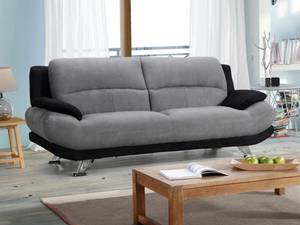 Sofa MUSKO Schwarz - Textil - 91 x 89 x 200 cm