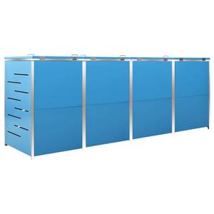 Mülltonnenbox 3010469-4 Blau - Metall - 78 x 113 x 277 cm