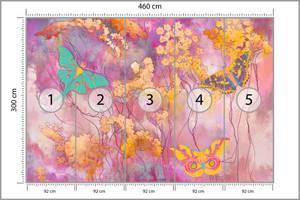 Fototapete ABSTRAKTION Schmetterlinge 460 x 300 x 300 cm