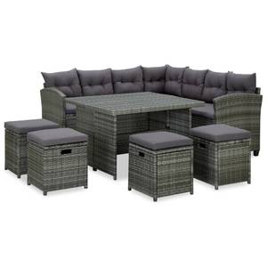 Garten-Sofa-Set Grau - Metall - Textil - 100 x 64 x 100 cm