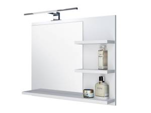 Badspiegel mit LED Beleuchtung ablage Weiß