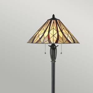 Lampadaire SANSA Beige - Noir - Marron - Doré - Gris - Blanc - Verre - 47 x 149 x 47 cm