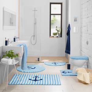 WC-Umrandung 148551 Blau - Textil - 50 x 2 x 50 cm