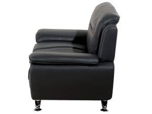 2-Sitzer Sofa LEIRA Schwarz - Silber