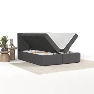 Boxspringbett Lean mit Bettkasten Anthrazit - Breite: 160 cm