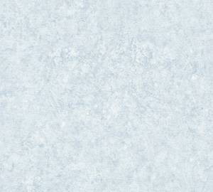 Vliestapete Uni Putzoptik Blau - Weiß - Kunststoff - Textil - 53 x 1005 x 1 cm