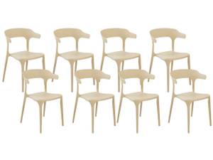 Esszimmerstuhl GUBBIO 8er Set Beige - 50 x 49 cm