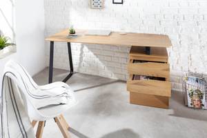 Schreibtisch STUDIO Braun - Holzwerkstoff - Massivholz - 160 x 77 x 49 cm