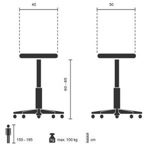 Counterstuhl WORK MF Schwarz