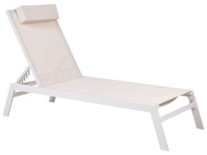 Chaise longue CATANIA Beige - Blanc