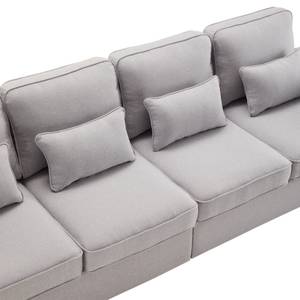 4-Sitzer Sofa Mercury Ⅷ Grau - Holzwerkstoff - Metall - Textil - Holzart/Dekor - Holz teilmassiv - 83 x 87 x 264 cm