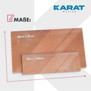 Design-Glas Memoboard Brush Rot - 46 x 91 cm