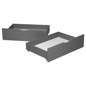 Bettkasten 2er Set 2197 Grau - Massivholz - Holzart/Dekor - 82 x 22 x 53 cm