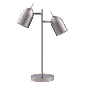 Lampe de chevet bureau à LED chic Argenté - Bois manufacturé - 16 x 47 x 34 cm