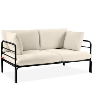 Gartensofa RAMBE Cremeweiß - Dunkelgrau - Breite: 150 cm