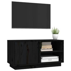 TV-Schrank D791 Schwarz - Massivholz - 35 x 41 x 80 cm