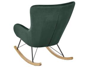 Fauteuil à bascule ELLAN Noir - Vert foncé - Vert - Chêne clair