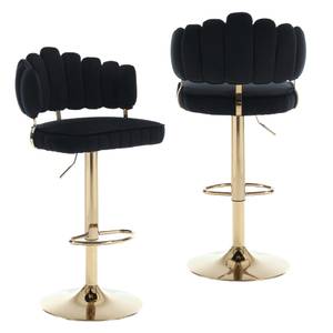 Tabouret de bar Mercury Ⅰ (lot de 2) Noir