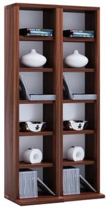 Holz CD DVD Stand Regal Schrank  Milano Kastanienbraun - Walnuss Dekor