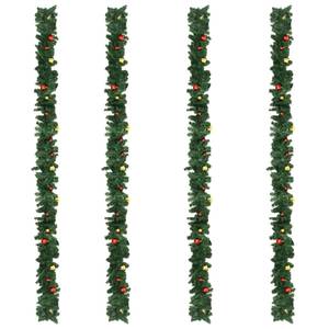 Weihnachtsgirlande 297896 (4er Set) Gold - Grün - Rot - Kunststoff - 1 x 1 x 270 cm