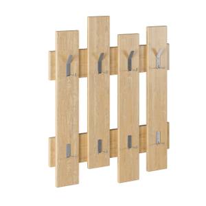 Aufhänger WAVE Garderobe  -  Eiche Braun - Holzwerkstoff - 64 x 81 x 4 cm