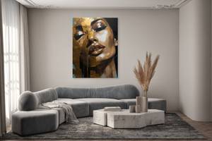 Image Canvas PORTRAIT Visage Abstrait 70 x 100 x 100 cm